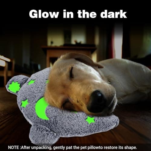 Pillow for Cats Puppy Dog Neck Pillow Soft Pet Calming Toy U-Shaped Small Dogs Pillows Fluffy Half Donut Cuddler Noctilucent Cat Bed Pillows Accessories for Indoor Pet Joint Relief Sleep Improve — view 6