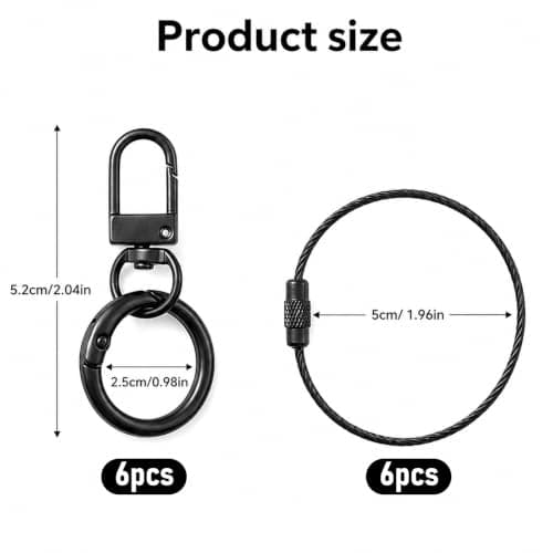 12Pcs Anti Theft Zipper Clips Set Zinc Alloy Zipper Lock(Black) — view 2
