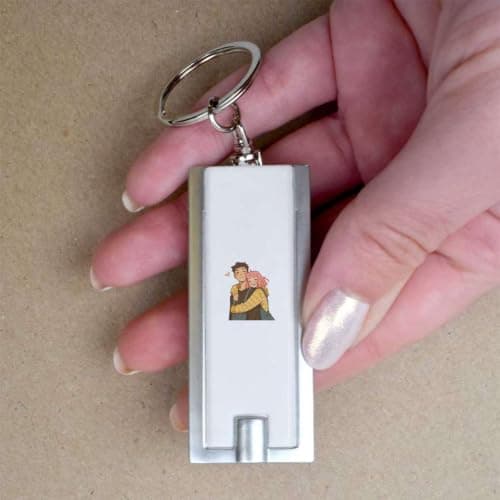 Azeeda 'Cute Couple' LED Keyring Torch (KT00054183) — view 3