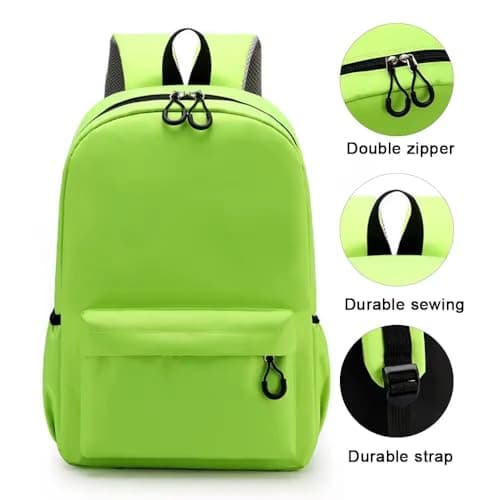 D&T School Backpack WaterProof Back to School, Plain Kids Backpack for Girls and Boys A Unique Rucksack Ideal for School Children Causal Travel School Bags Red — view 2