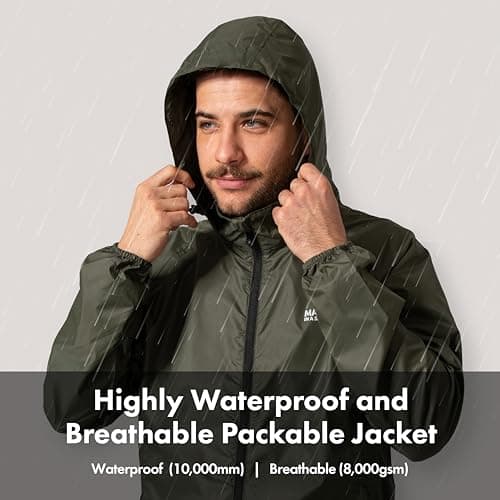 Mac in a Sac Origin II Waterproof Packable Jacket Unisex, Khaki, L — view 3