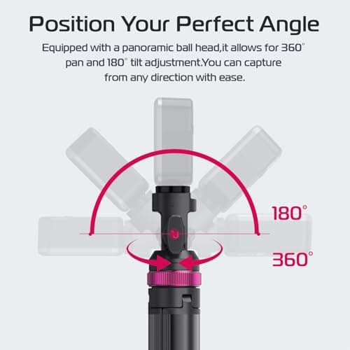 ULANZI MT-89 Portable Adjustable Light Stand with 1/4" Screw Quick Release, 82" Extendable Tripod Aluminum, 360° Ball Head Camera Phone Tripod for Camera Video Light Smartphone, Lightweight for Trave — view 5