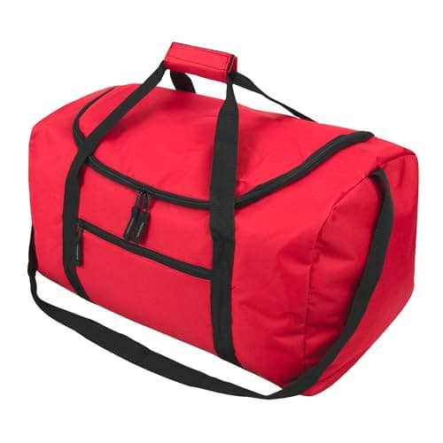 20 Inch, 40 Liter Duffel Bag for Men, Women, Teens – Travel Weekender Overnight Carry-on Shoulder Duffel Tote Bag (Red) — view 6