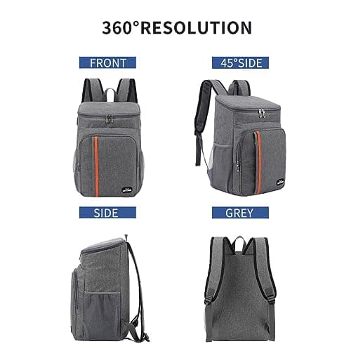 Skexiod Cooler Backpack Insulated Lunch Bag 18L Large Capacity Waterproof Picnic Backpack Womens Mens Hot/Cold Freezer Bags Food Container for Travel/Hiking/Beach/School/Camping/BBQ — view 6