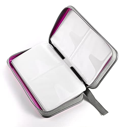 LIOVODE DVD Case, 96 Capacity CD Case Holder Organizer Disc Wallet for Car — view 4