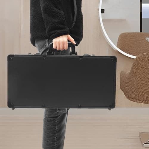 Rectangular Barber Tools Bag Salon Styling Clipper Combs Scissors Storage Carry Travel Case,Hairdresser Organizer Bag Travel Case,Hairstylist Supplies & Grooming Kits,Double Combination Lock Design,El — view 6
