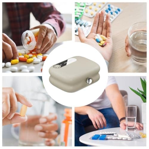 Travel Pill Box 7 Compartments Storage Organizer Holder with Reminder — view 4