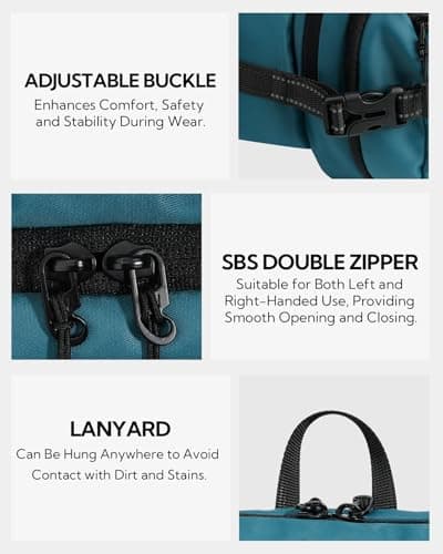 Waterfly 3L Large Bum Bag: RFID Blocking Anti-Theft Fanny Pack for Travel — view 6