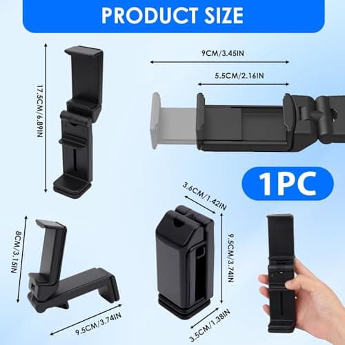 Airplane Phone Holder 360° Rotatable Universal Adjustable Desk Stand — view 2