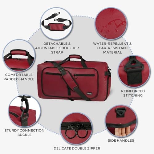Fmeida 65L Foldable Travel Duffle Bag Waterproof Holdall Luggage Bags — view 6