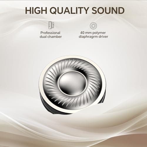 OneOdio A10 Hybrid Active Noise Cancelling Headphones [62 Hrs Playtime] Wireless Bluetooth Over Ear Headphones with Hi-Res Audio, Transparency Mode, Deep Bass, CVC 8.0, for Travel Home Office (White) — view 4