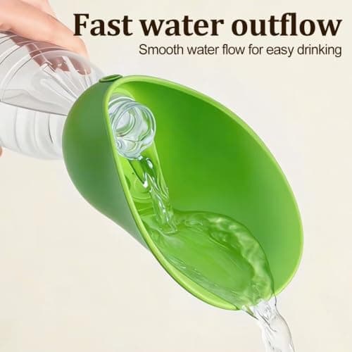 Dog Water Dispenser Pet Water Bottle Dogs for On the Go Silicone Drinking Attachment for Conventional Water Bottles Portable Dog Drinking Bottle for Daily Walking Travel Camping (Green) — view 3