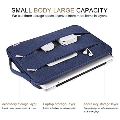 Voova Laptop Sleeve 14-15 Inch, Laptop Case for MacBook Air 15, Blue — view 2