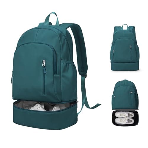 VENATIN Gym Backpack for Women Men,Lightweight Gym Bag with Shoes Compartment & Wet Pocket, Waterproof Backpack swimming bag Sports Travel Casual Daypack,Peacock Blue