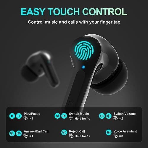 Wireless Earbuds Bluetooth Ear Buds Earphones with LED Display Hi-Fi Sound — view 6