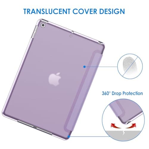 JETech Case for iPad 9th/8th/7th Gen 10.2", Light Purple — view 4