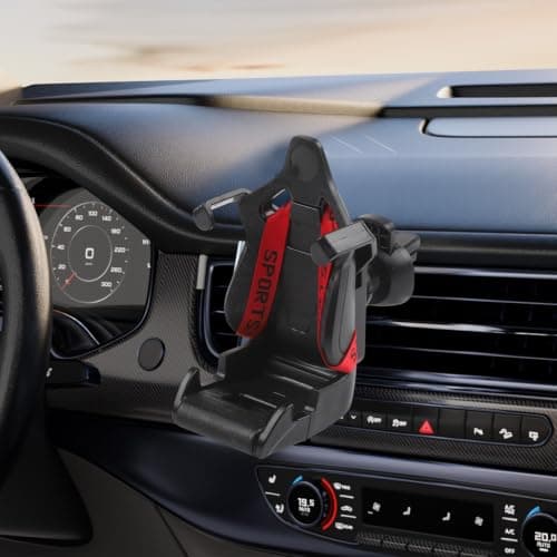 ABS Fabric Car Phone Mount Air Outlet Stable Grip(red) — view 6