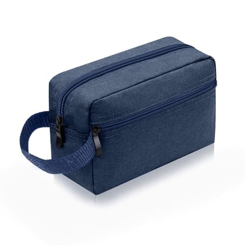 Aucuu Toiletry Bag for Men and Women, Travel Wash Bag, Waterproof Shaving Bag, Toiletries Accessories Cosmetic Bag, Makeup Bag with Handle, Travel Toiletry Wash Bag for Men and Women, Blue
