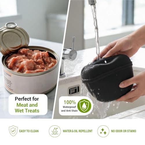 AUDWUD Silicone Dog Treat Pouch,Clip on Portable Training Container,Convenient Magnetic Buckle Closing and Waist Clip,No BPA — view 4