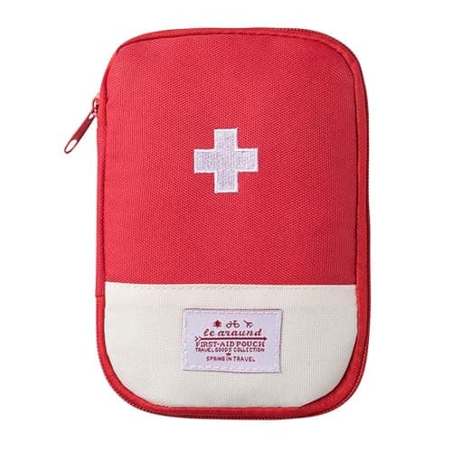 Disnace Travel Medicine Bag, Portable Mini First Aid Kit, Empty First Aid kit, Medical Kits Empty Bag, Travel Mini First Aid Pouch, Medicine Storage Bag for Camping & Home First Aid Kits