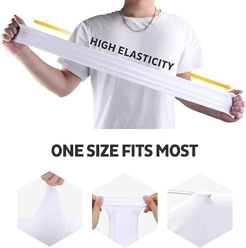 Lookka Arm Sleeves UV Protection,Cooling Arm Sleeves for Women and Men, Sun UV Protection Breathable Arm Sleeves, Compression Outdoor Sports Sleeves to Cover for Cycling Hiking(White — view 3