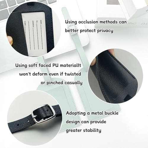 JJ GRADGOWN Personalised Luggage Tags, Custom Luggage Tags for Suitcases with Photo, Luggage Accessories Suitcases for Application scenarios, Travel, Business Travel — view 3