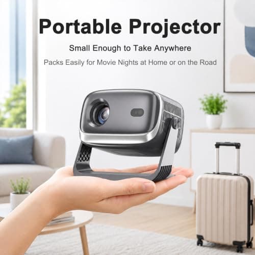 Outdoor Projector with WiFi & Bluetooth, Auto Focus Smart Short Throw — view 2