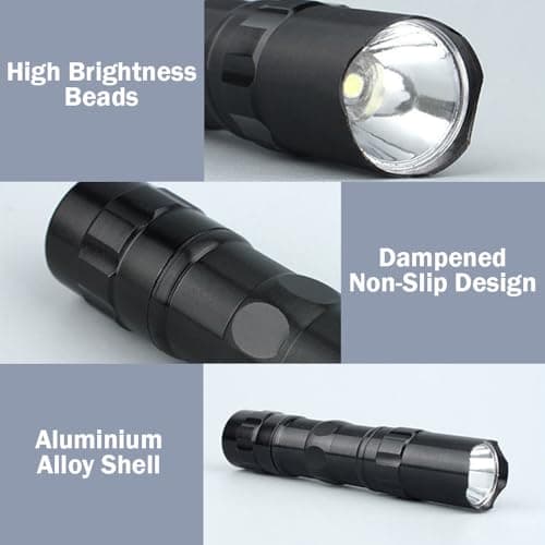 LED Torch Super Bright, Camping Flashlight Handheld Waterproof, 4 Pcs — view 4