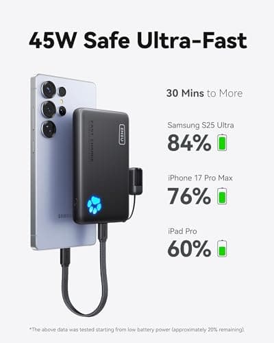INIU 45W Fast Charging Power Bank, 40% Smaller 10000mAh Portable Charger — view 3