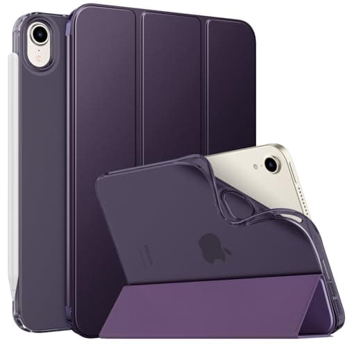 MoKo Case for iPad Mini (A17 Pro) 7th/6th Gen 2024/2021, Dark Purple