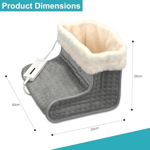 Crystals Electric Heated Foot Warmer with 5 Temperature Settings, Auto Shut-Off, Soft Breathable Fabric, Safe Overheat Protection – Winter Warmth for Men & Women, Perfect Feet Warmer for Cold Feet — view 4