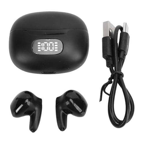 Omquot 2 Pack Wireless Real Time Sound Device for Travel Study Language Translator Earphones (Black)
