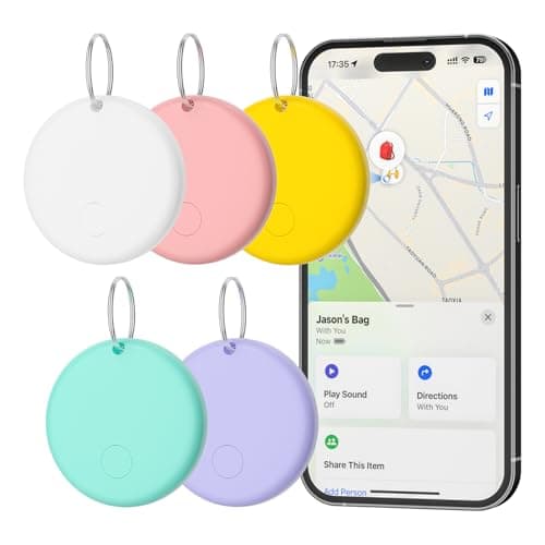 Eelexa 2025 Air Smart Tags for Apple Find My, 5 Pack Waterproof Bluetooth Trackers for Keys, Luggage, Wallet, iOS Key Finder with Replaceable Battery, Macaron Colors Birthday Gifts