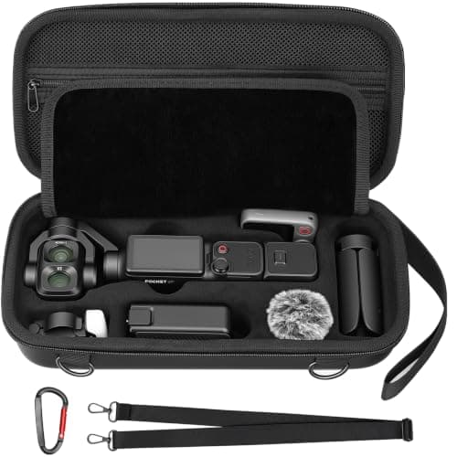 AMAZEAR Carry Case for DJI OSMO Pocket 4 Pro Accessories, Black
