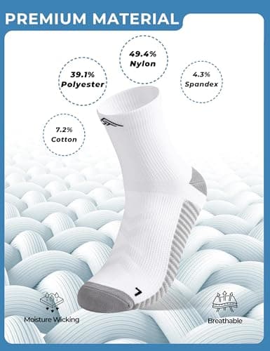 Lounwee Mens Compression Running Socks: 15-20 mmHg Arch Support Non-Slip — view 5