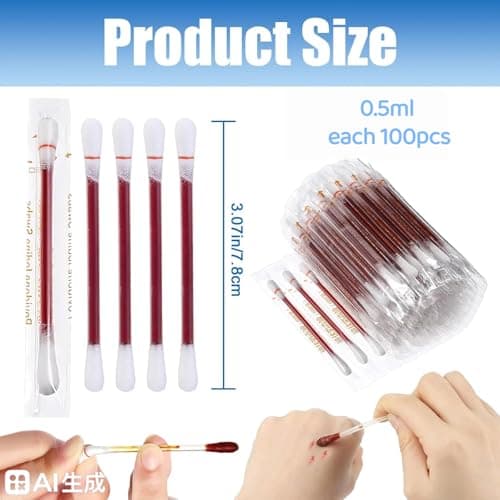 Tarqite 100pcs Disposable Iodine Cotton Swabs, Iodine Swabs for Wounds, Individually Wrapped and Portable Iodine Swab for Emergency Wound Care, Skin Disinfection, Cleaning of Injuries — view 2