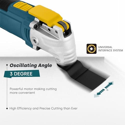 Enventor Oscillating Multi Tools, 300W 15000-22000 OPM, 6 Variable Speeds — view 3