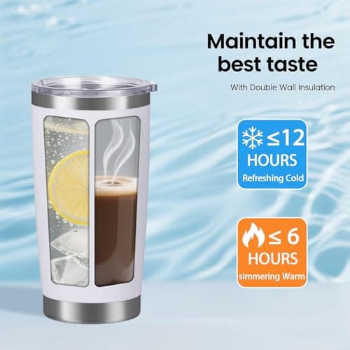 YDYxieji 20oz 550ml Travel Insulated Tumbler with Lid,Stainless Steel Double Wall Insulated Thermal Coffee Cup Flask Travel Mug for Hot & Cold Drinks, Fits Car Cup Holder (Purple) — view 5