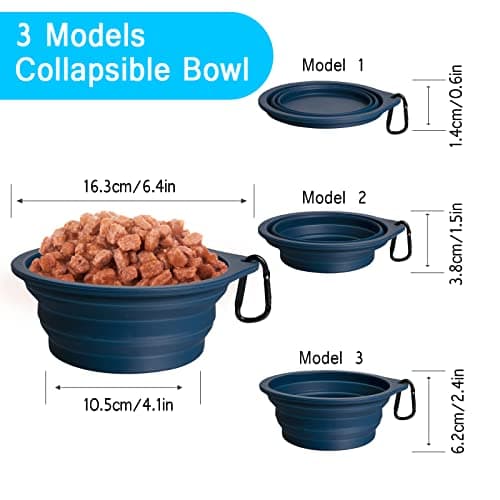PetBonus 2-Pack Collapsible Dog Bowls, Portable Travel Dog Water Food Bowls — view 3