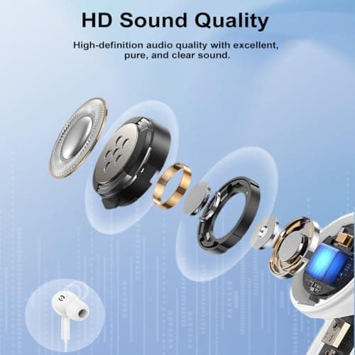 USB C Headphones Wired Earphones USB C Earbuds for iPhone 17 16 15 Pro Max — view 4