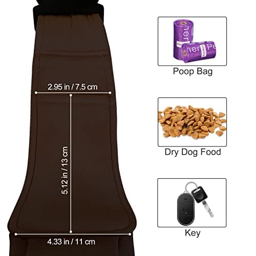 PETLOFT Puppy Sling, Dog Sling, Cat Sling, Adjustable Puppy Sling Carrier with Collar Hook for Small Pets up to 4.5kg, Brown — view 6