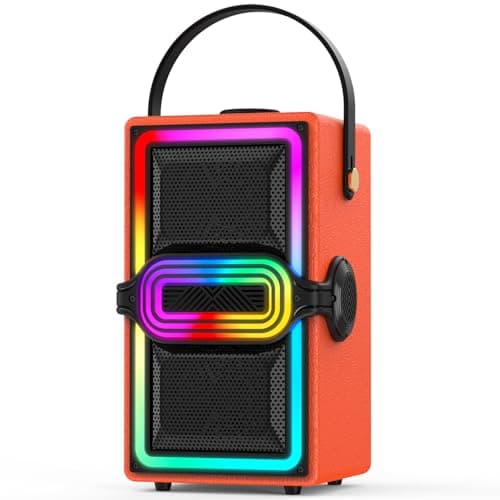 Bluetooth Speaker, 120W Peak Power Portable Speakers Wireless (Orange)