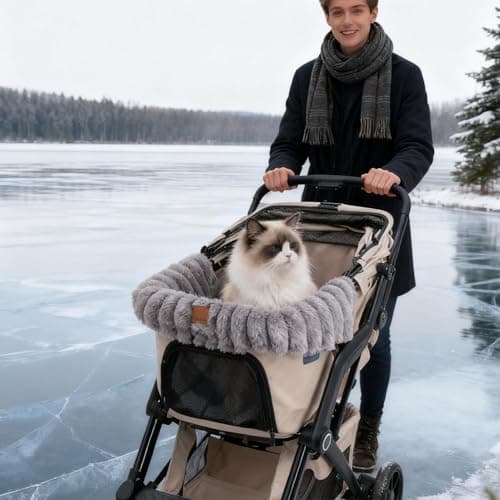 Dog Stroller Mat Warm Plush Mat Blanket — view 3