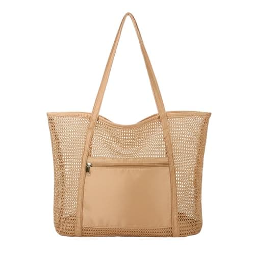 Naler Mesh Beach Bag for Women - 30L Large Beach Tote