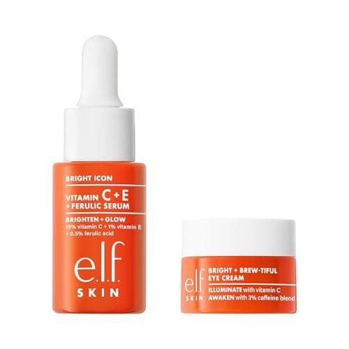 e.l.f. SKIN Brightest Besties Duo, Travel-Sized Skincare Set, Brightening Face Serum & Vitamin C Eye Cream, Boosts Radiance, Depuffs & Evens Skin Tone, Vegan & Cruelty-Free — view 6
