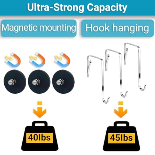 ANNISITE Magnetic Cruise Organizer, 14 Large Durable Pockets Over The Door Organizer For Cruise Ships, Magnetic & Hanging Cruise Organizer, Cruise Essentials 2026 （ 67" x 21.6"） — view 5