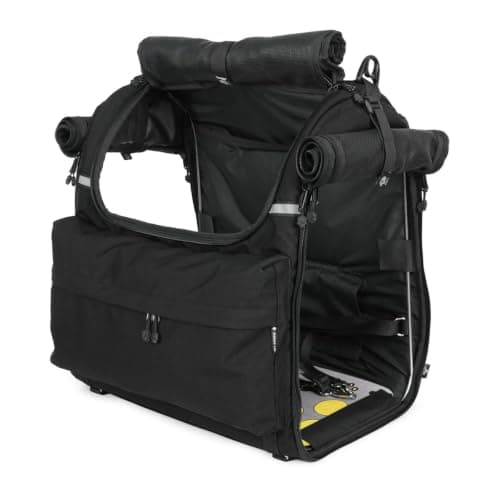 DEEMEED Motorcycle Dog Carrier Large - Premium Pet Travel Bag for Dogs 25-44 lbs - Universal Mounting for Sissy Bar & Luggage Rack - Durable Cordura, Triple Ventilation, Aluminum Floor — view 2