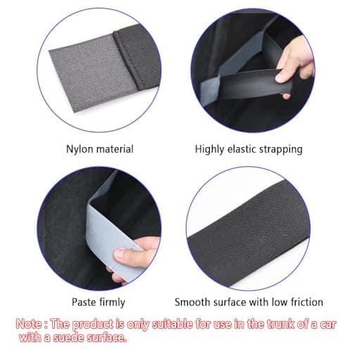 GTLM 70cm Elastic Car Trunk Organizer Straps with 2 Pocket,Car Organizers,Organize the Cluttered Trunk Keeps Items from Rolling Around,Universal Automotive Interior Accessories (Length 70CM) — view 6