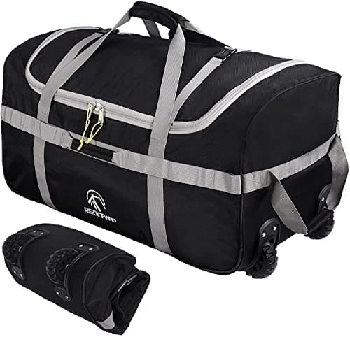 REDCAMP 120L Extra Large Holdall with Wheels,Foldable Wheeled Duffle Bag