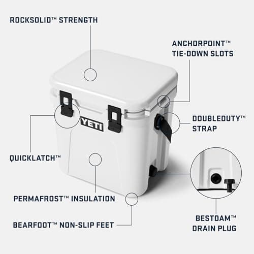 YETI Roadie 24 Cool Box (Pace Purple) – Portable Cooler Box with PermaFrost Insulation – Fits 33 Cans or 11.8 kg Ice – Tall Design Fits Wine Bottles – Compact Ice Cooler for Travel – 5 Year Warranty — view 6
